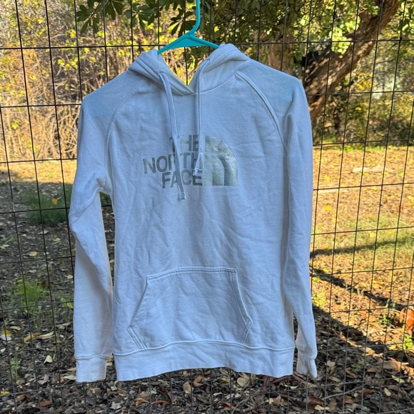 The North Face Tops - The North Face White Logo Hoodie